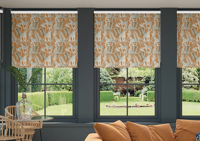 Tropical Wildcats, Mandarin - Roller Blind - Image 3